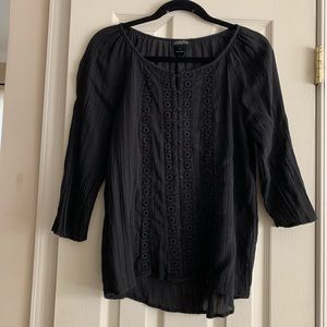 Comfy Black Patterned Lucky Brand Button Down